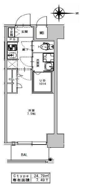 S-RESIDENCE江坂Alegriaの物件間取画像