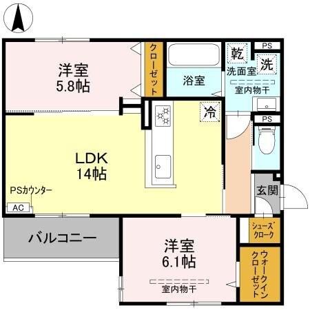 D-residence下田部Bの物件間取画像