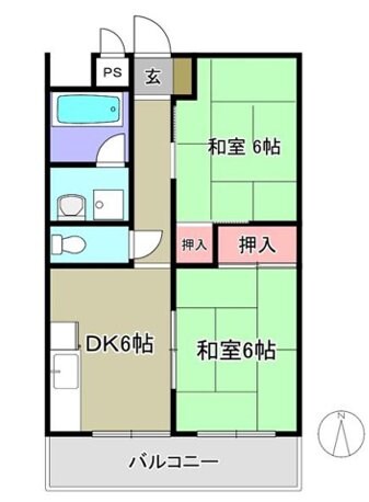 西田マンションの物件間取画像