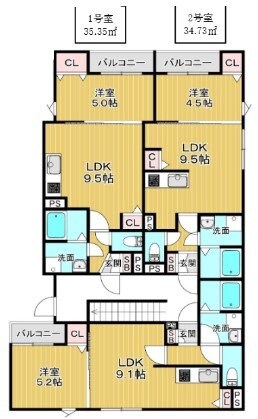 Kvell Garden春日の物件間取画像