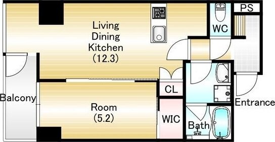 Fortunato 扇町の物件間取画像