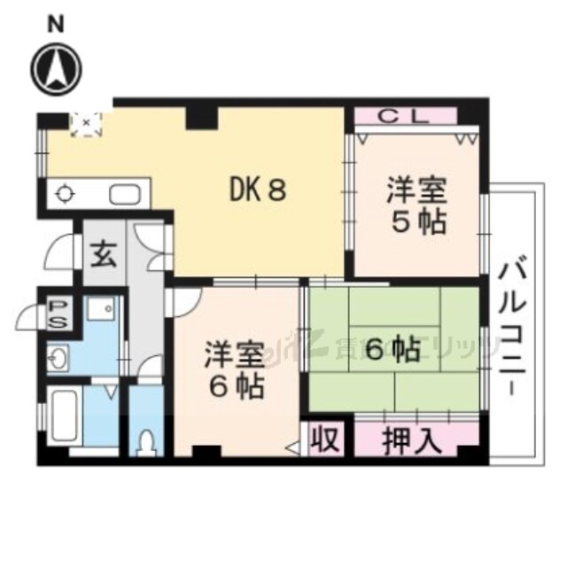グランドール八光の物件間取画像
