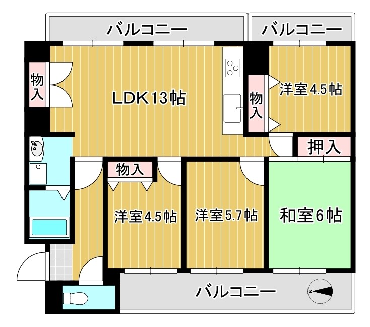 サンガーデン茨木の物件間取画像