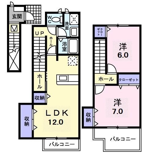 ラフレシールの物件間取画像