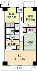 ミストラル岸部南の物件間取画像