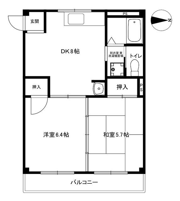 シャトーかわもとの物件間取画像