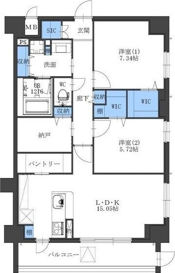 カルム小西Vの物件間取画像