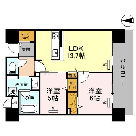 CREST COURT DOSHINの物件間取画像