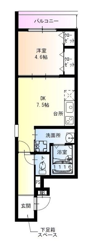 フジパレス上新庄駅北II番館の物件間取画像