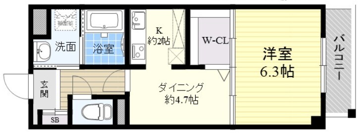 ソウジュ古曽部の物件間取画像