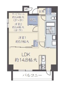 カスカータ高槻の物件間取画像