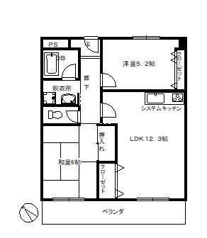 リバーサイドホームの物件間取画像