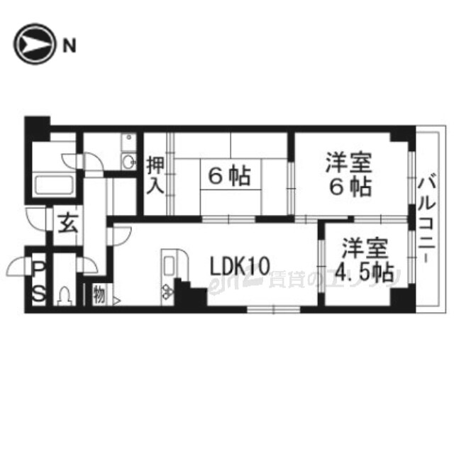 パークサイドマンションの物件間取画像