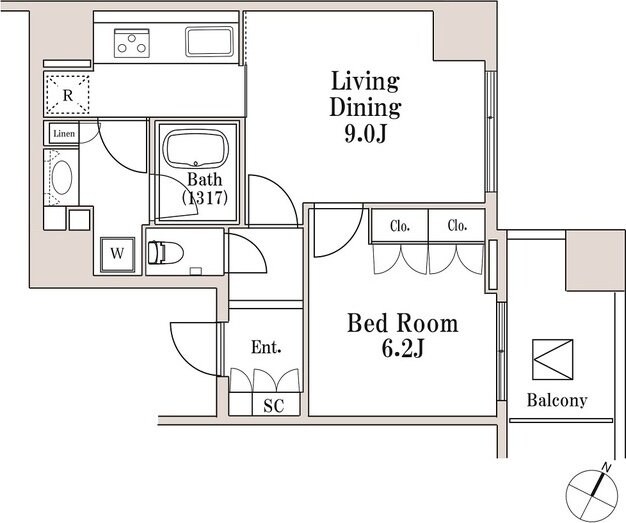LaSante一番町の物件間取画像