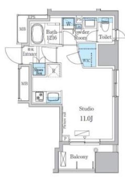 パークアクシス小伝馬町の物件間取画像