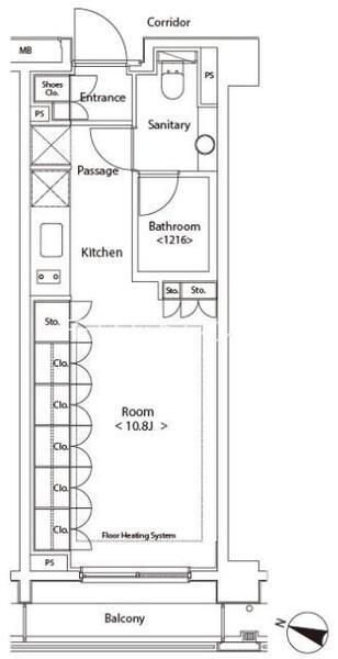 カスタリア新宿夏目坂の物件間取画像