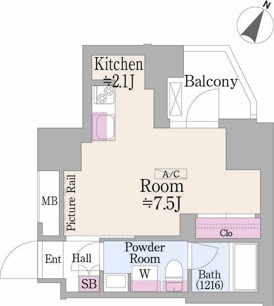 グランハイツ曙橋の物件間取画像