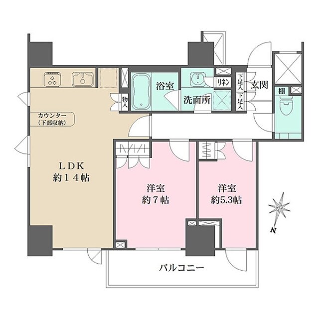 パークハウス平河町の物件間取画像