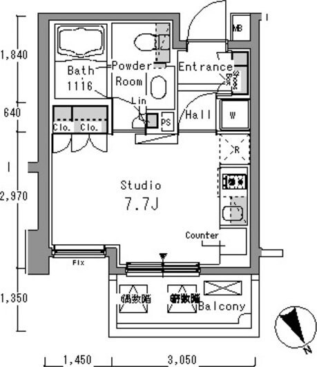 パークアクシス浅草橋の物件間取画像