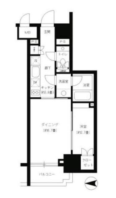 パークキューブ神田の物件間取画像