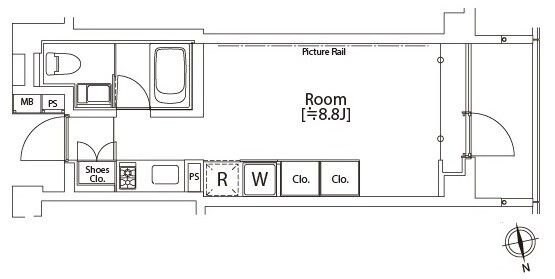 カスタリア市ヶ谷の物件間取画像