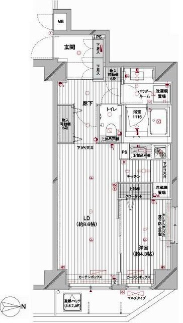 メインステージ蔵前の物件間取画像