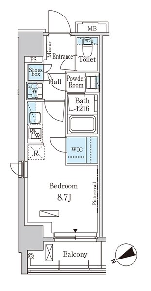 パークアクシス日本橋茅場町の物件間取画像