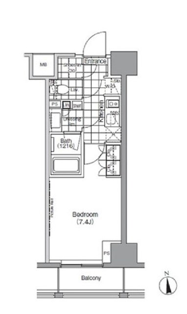 パークハビオ秋葉原エストの物件間取画像
