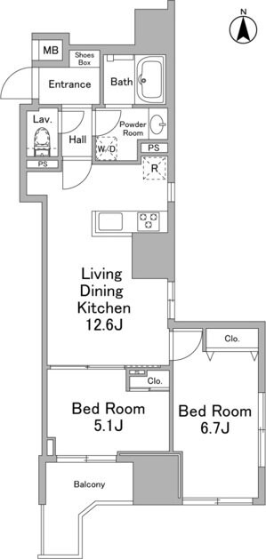 リバーレ浅草ウエストの物件間取画像