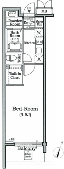 レジディア文京本駒込の物件間取画像