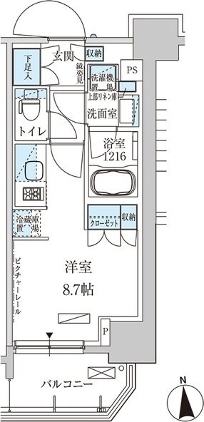 パークアクシス上野三丁目の物件間取画像