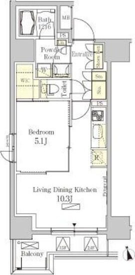 パークアクシス秋葉原Eastの物件間取画像
