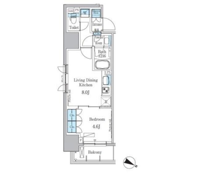 パークアクシス小伝馬町の物件間取画像