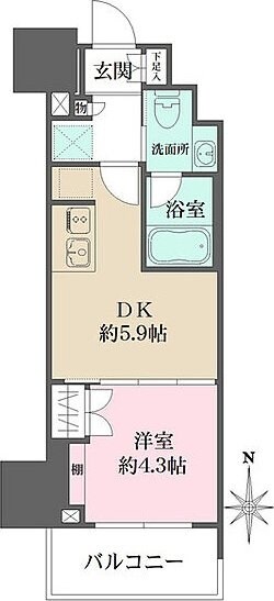 ルフォンプログレ元浅草マークスの物件間取画像