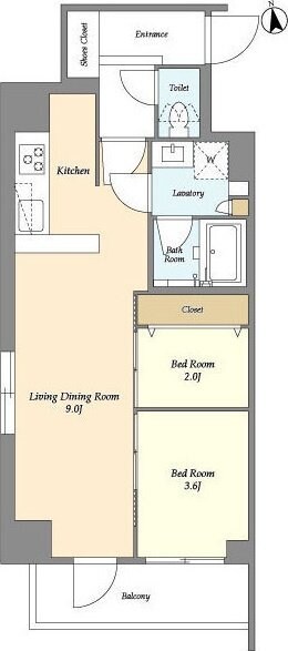 レクシード神楽坂の物件間取画像