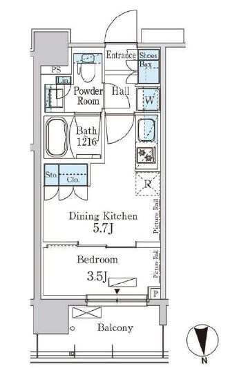 パークアクシス上野EASTの物件間取画像