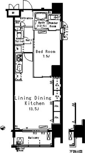 パークアクシス八丁堀の物件間取画像
