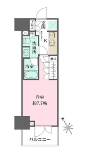 ルフォンプログレ四谷の物件間取画像