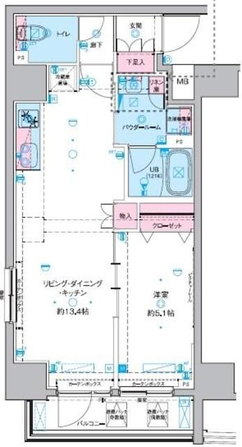 GENOVIA 東神田 green veilの物件間取画像