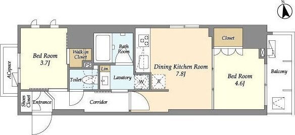 ジオエント浅草雷門の物件間取画像