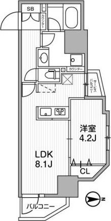 LUNIQ新御徒町Iの物件間取画像