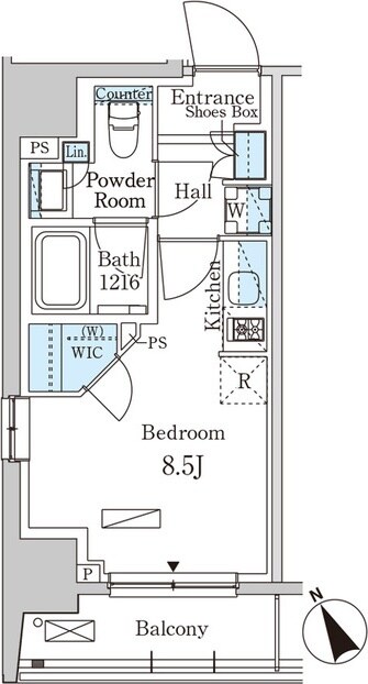 パークアクシス日本橋茅場町ステーションゲートの物件間取画像