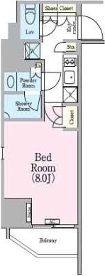 クレストコート蔵前レジデンスの物件間取画像