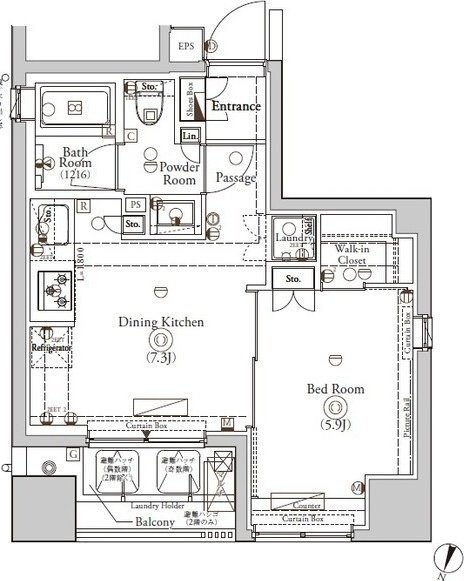 BPRレジデンス神田富山町の物件間取画像