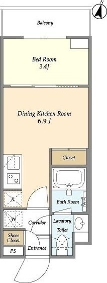 SUNIVAS飯田橋の物件間取画像