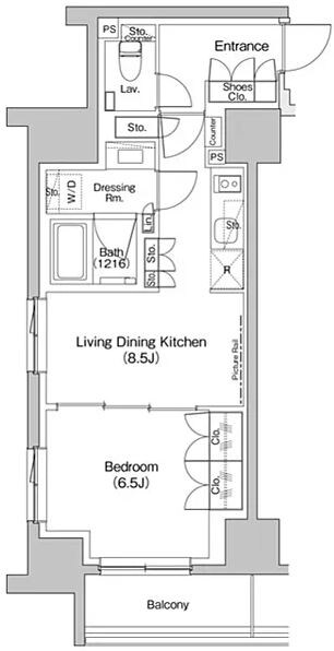 ザ・パークハビオ入谷の物件間取画像