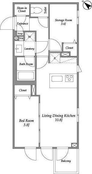 La Perla Ichigaya-Sadoharachoの物件間取画像