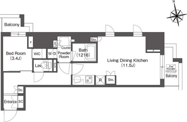 コンフォリア東上野の物件間取画像