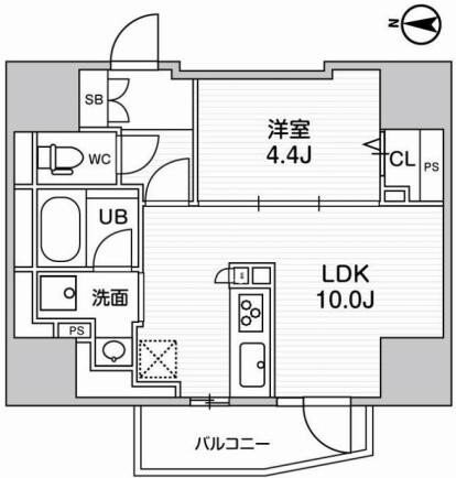 エスタート入谷Iの物件間取画像