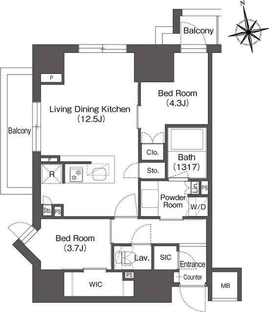 コンフォリア東上野の物件間取画像
